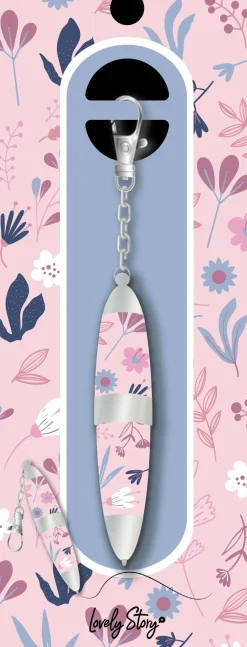 Porta-Chaves Caneta - Pink Bloom