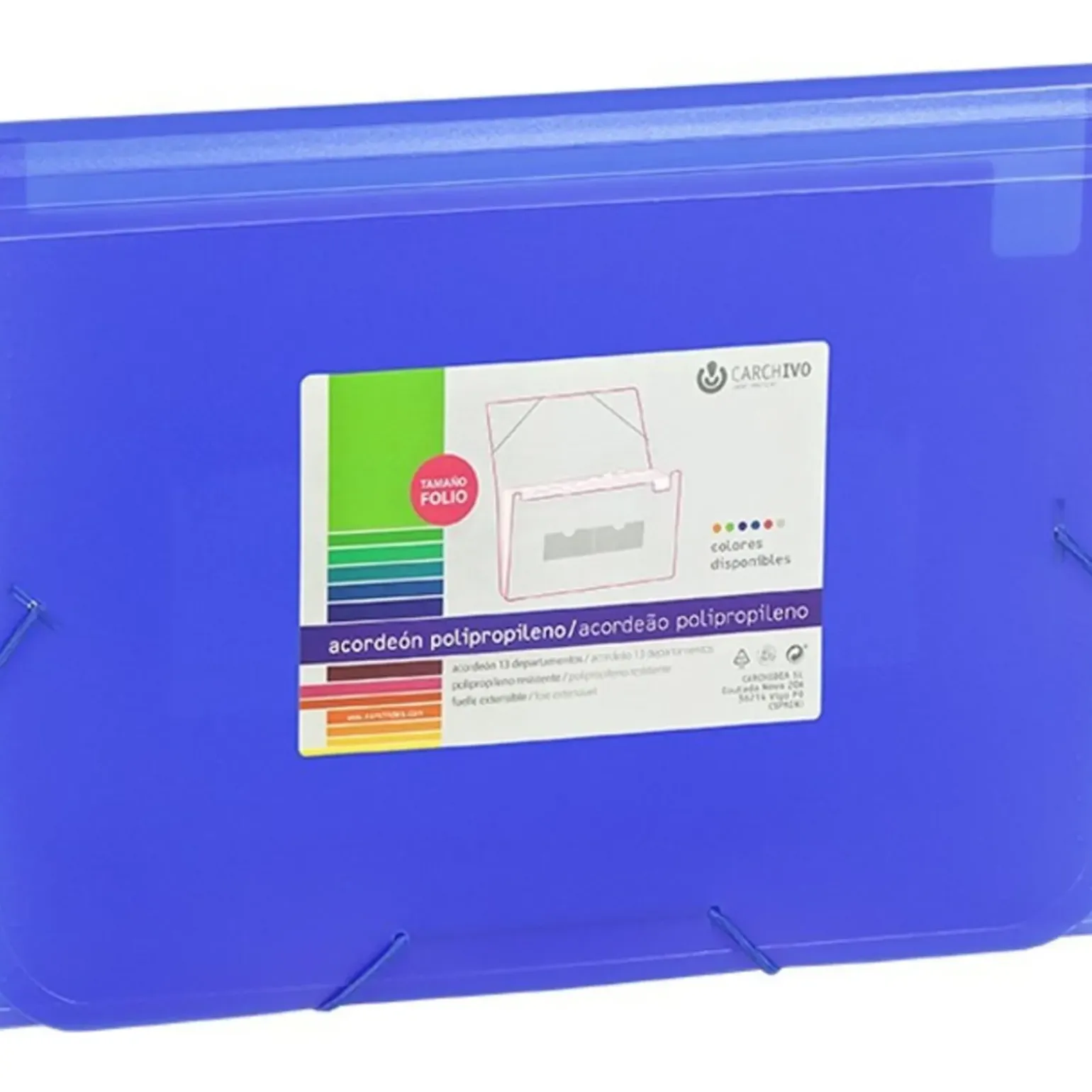 Portfolio Com 13 Diviórias Azul 1913K50 Carchivo