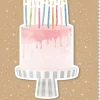 Postal - Bolo Aniversário 3D