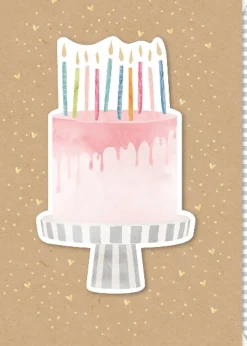 Postal - Bolo Aniversário 3D