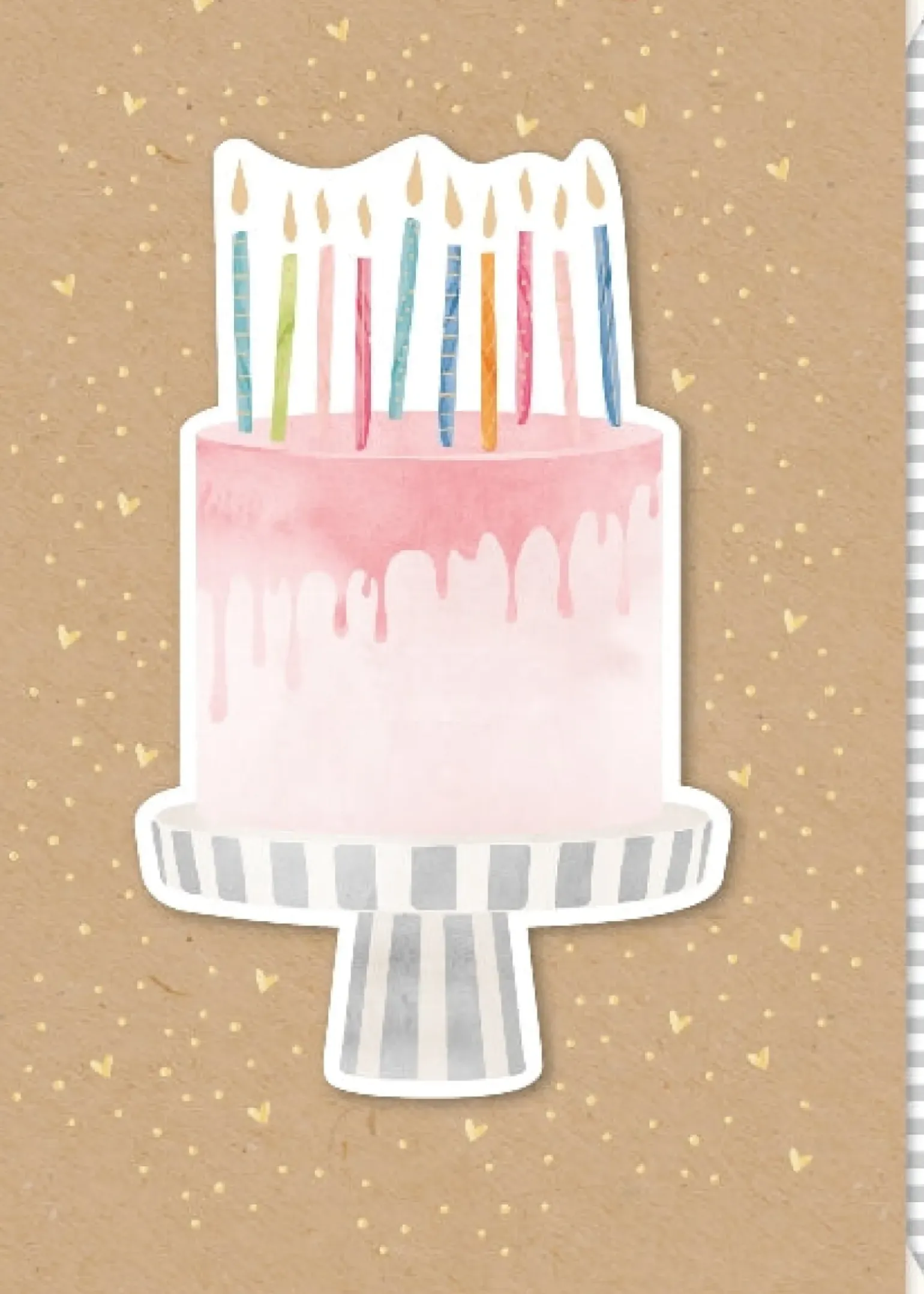 Postal - Bolo Aniversário 3D