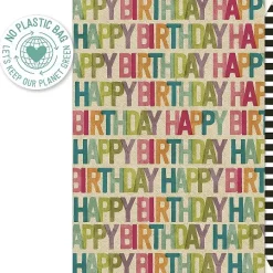 Postal - Happy Birthday Typographie