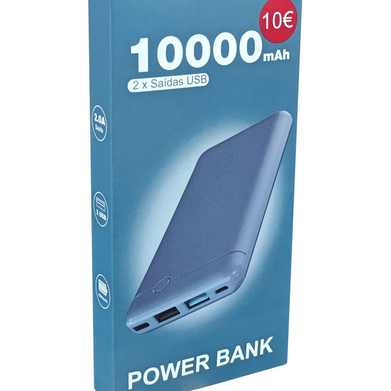 Power Bank 10.000Mah Azul Fusion