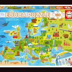 Puzzle 150 Peças Mapa Da Europa Educa