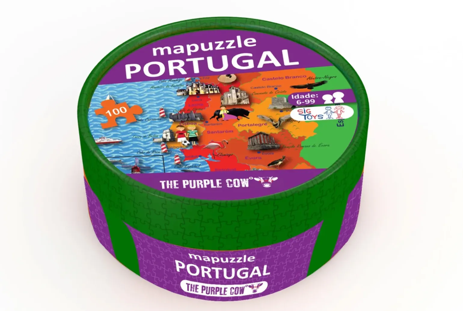 Puzzle 100 Peças - Mapa De Portugal