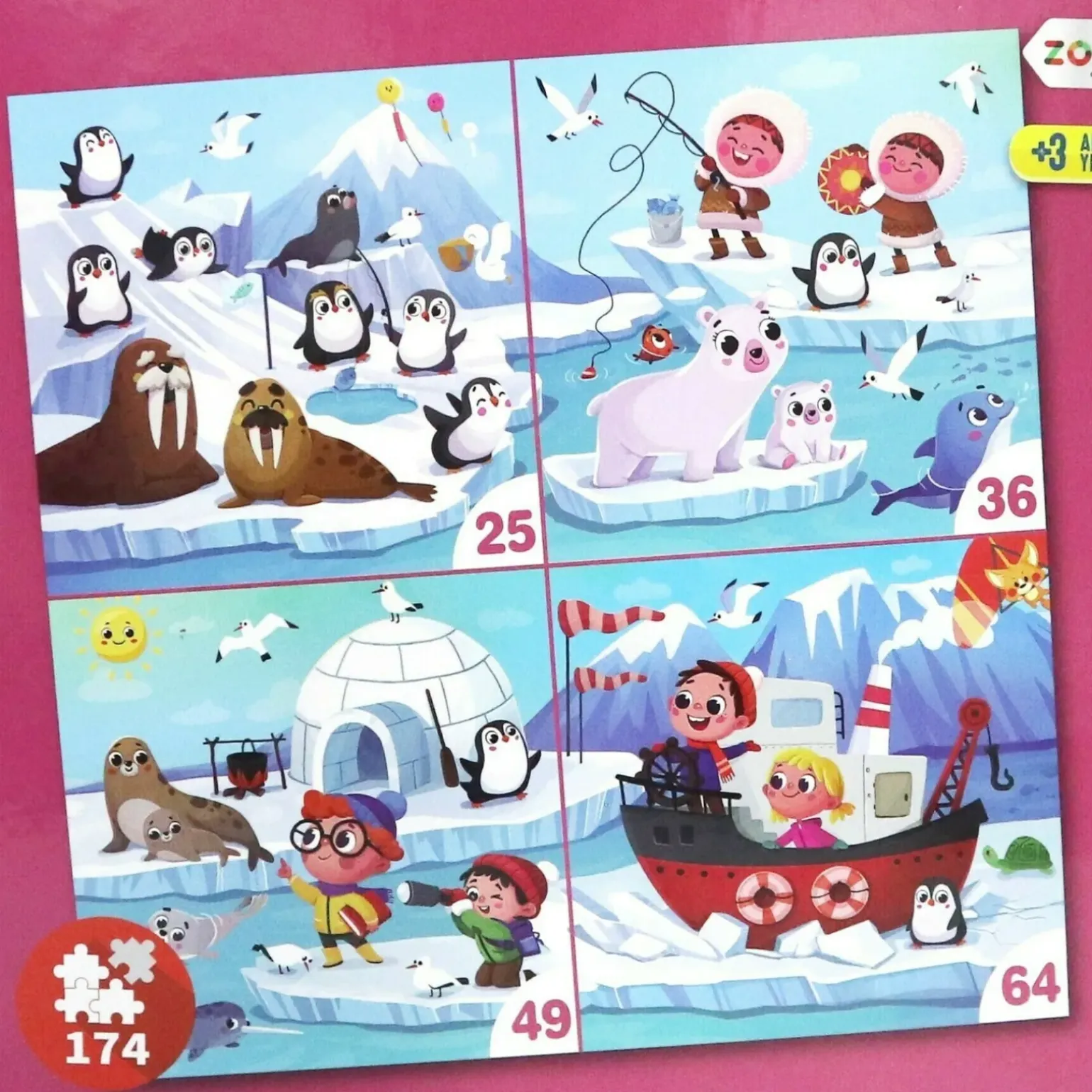 Puzzle Ártico / Explora Oceanos / Um Dia Quinta Sortido