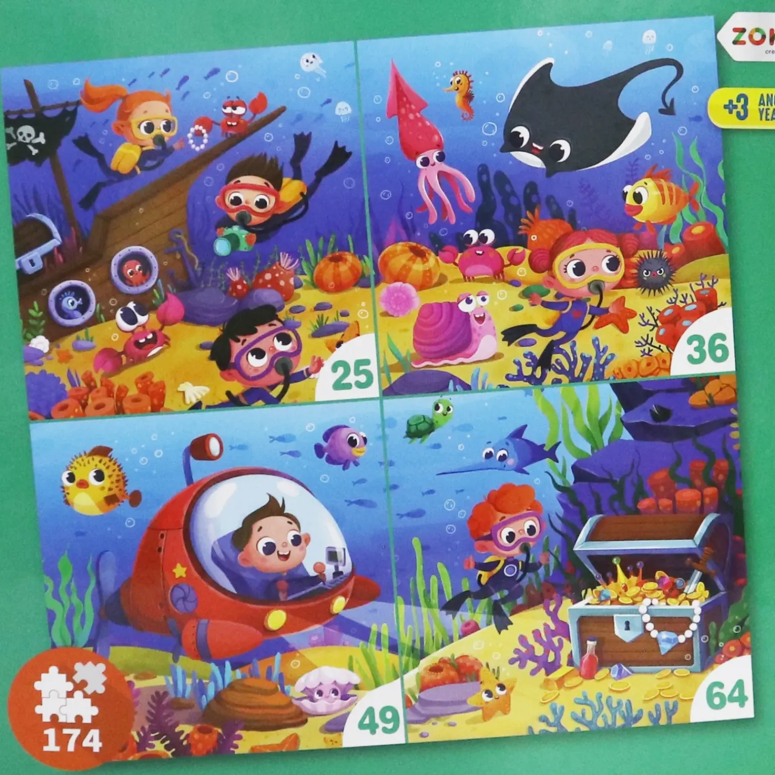 Puzzle Ártico / Explora Oceanos / Um Dia Quinta Sortido