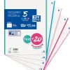 Recarga A4 120 Folhas Pautado 5 Cores Pastel Oxford