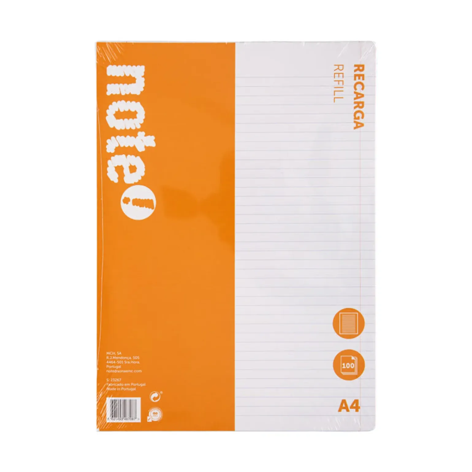 Recarga A4 100 Folhas Pautado Note!