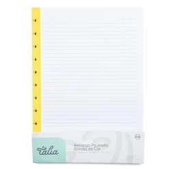 Recarga para Caderno Smart A4 Pautado 50 Folhas Banda Cor Talia