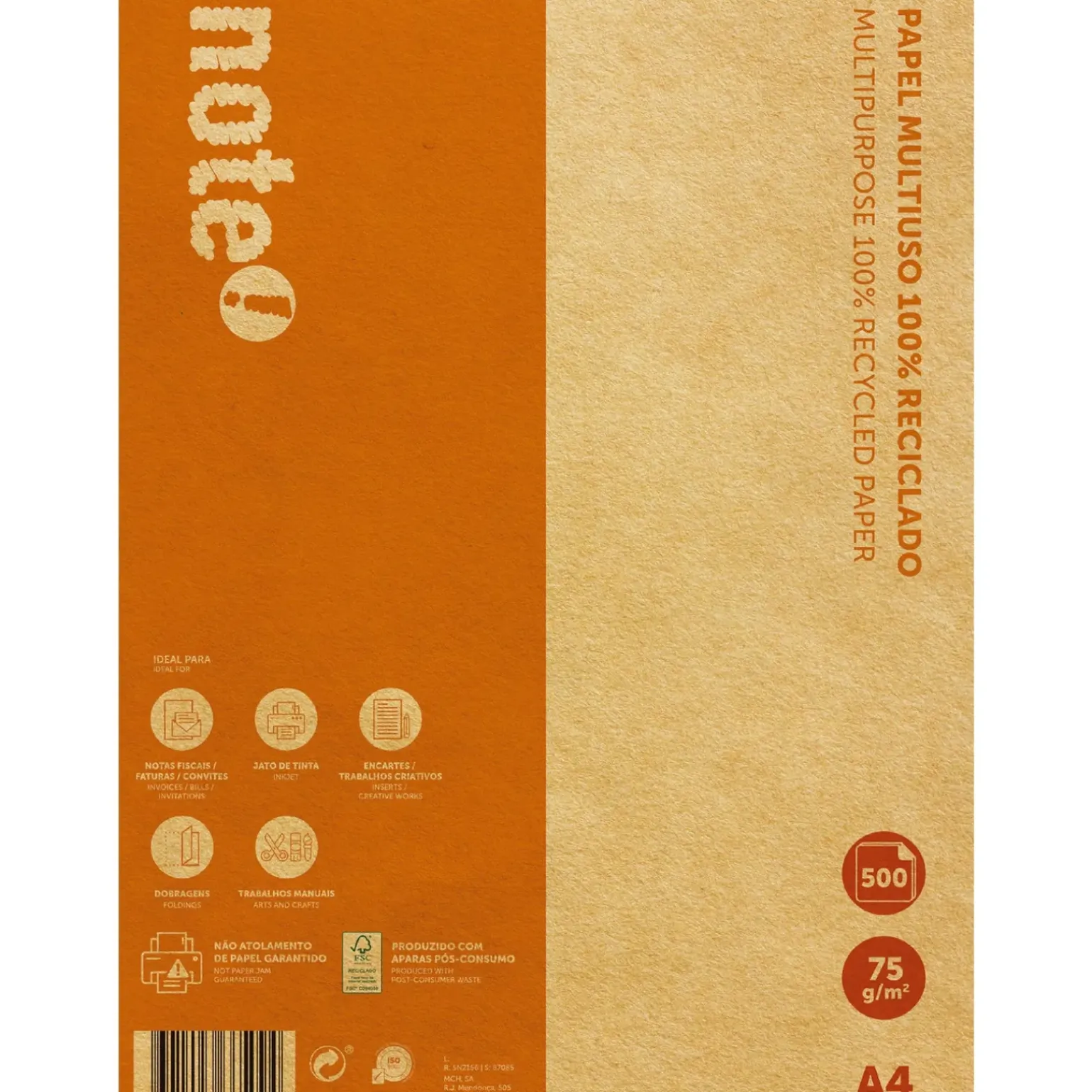 Resma Papel Reciclado Note!