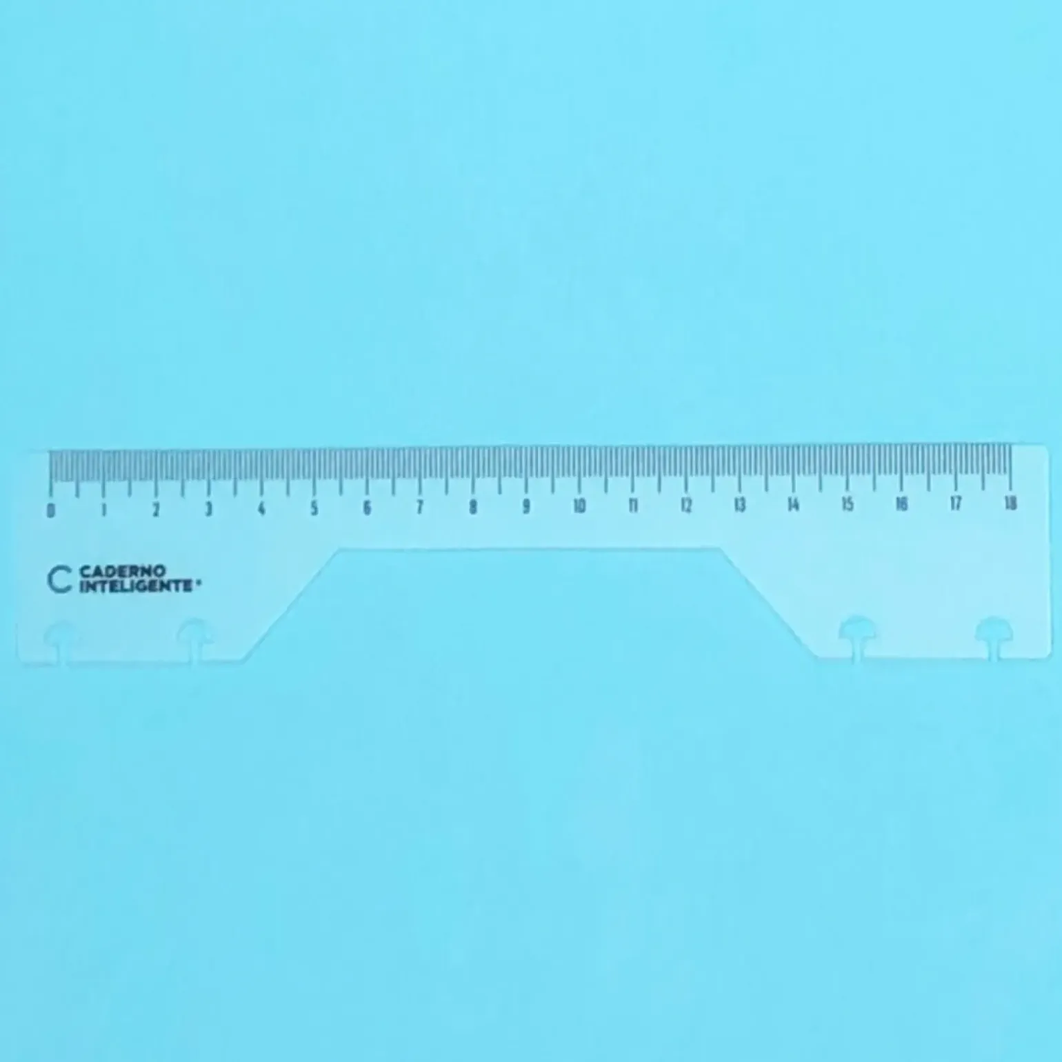 Régua 18Cm com Furação Inteligente Caderno Inteigente