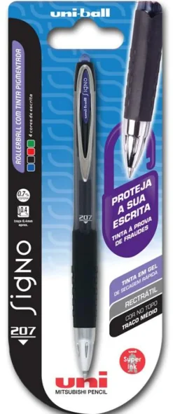 Roller Retráctil Signo de Tinta Gel Preta
