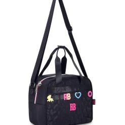 Saco Lanche Colorida Preto Rebecca Bonbon