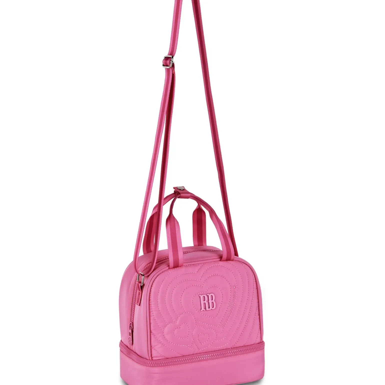Saco Lanche Corações Rosa Rebecca Bonbon