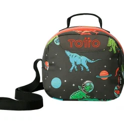 Saco Lanche Dino Preto Totto