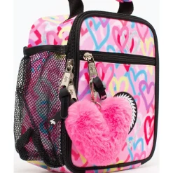Saco Lanche Graffiti Hearts Rosa Hype
