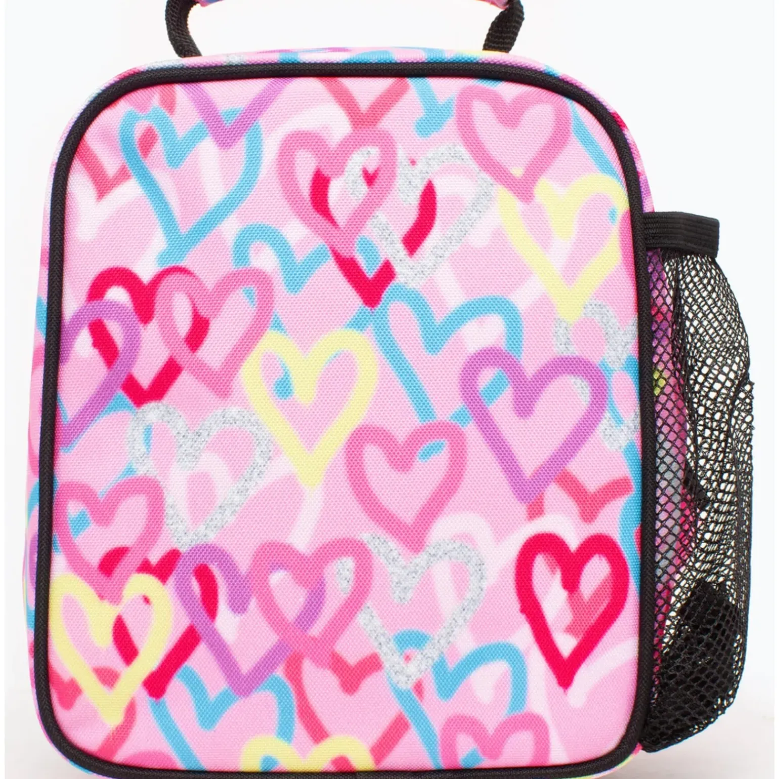 Saco Lanche Graffiti Hearts Rosa Hype