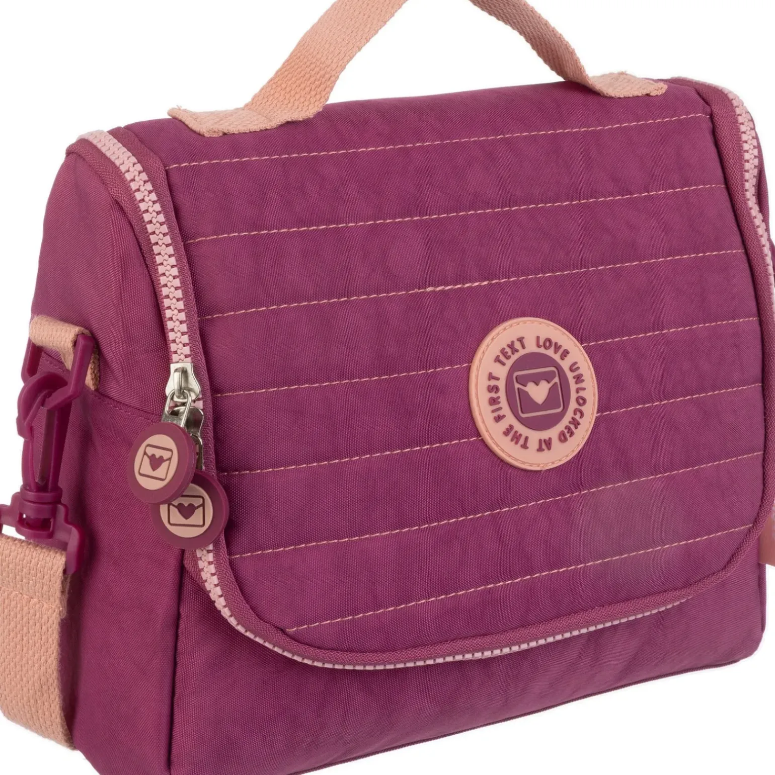 Saco Lanche Puffy Rosa Note!