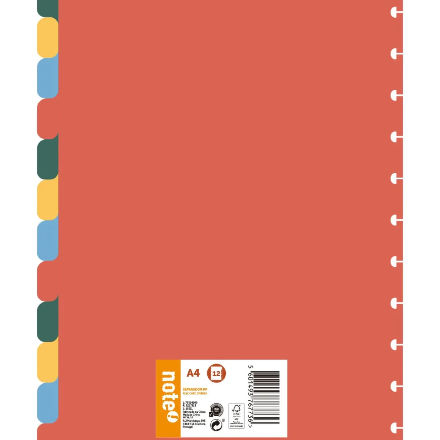 Separador A4 Com 12 Divisórias Note!