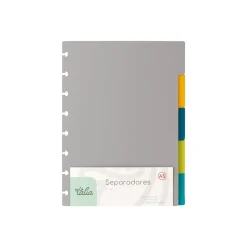 Separadores A5 para Caderno Smart com 5 Divisórias Talia