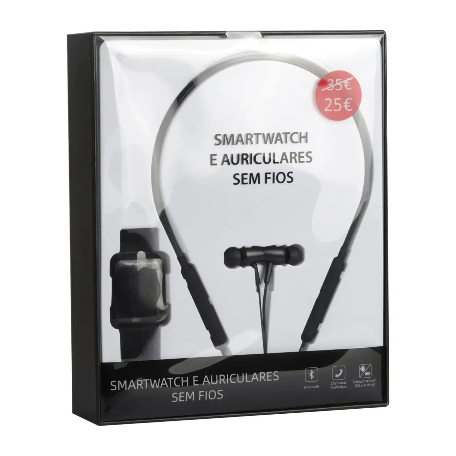 Smartwatch e Auriculares Bluetooth