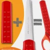 Tesoura Escolar com Proteção Vermelha Faber Castell