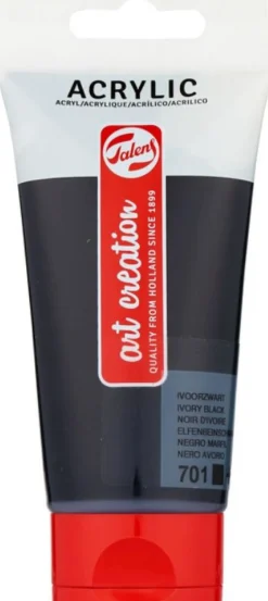 Tinta Acrílica 75ml Preto Art Creation Talens