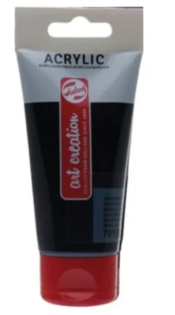 Tinta Acrílica 200ml Preto Talens