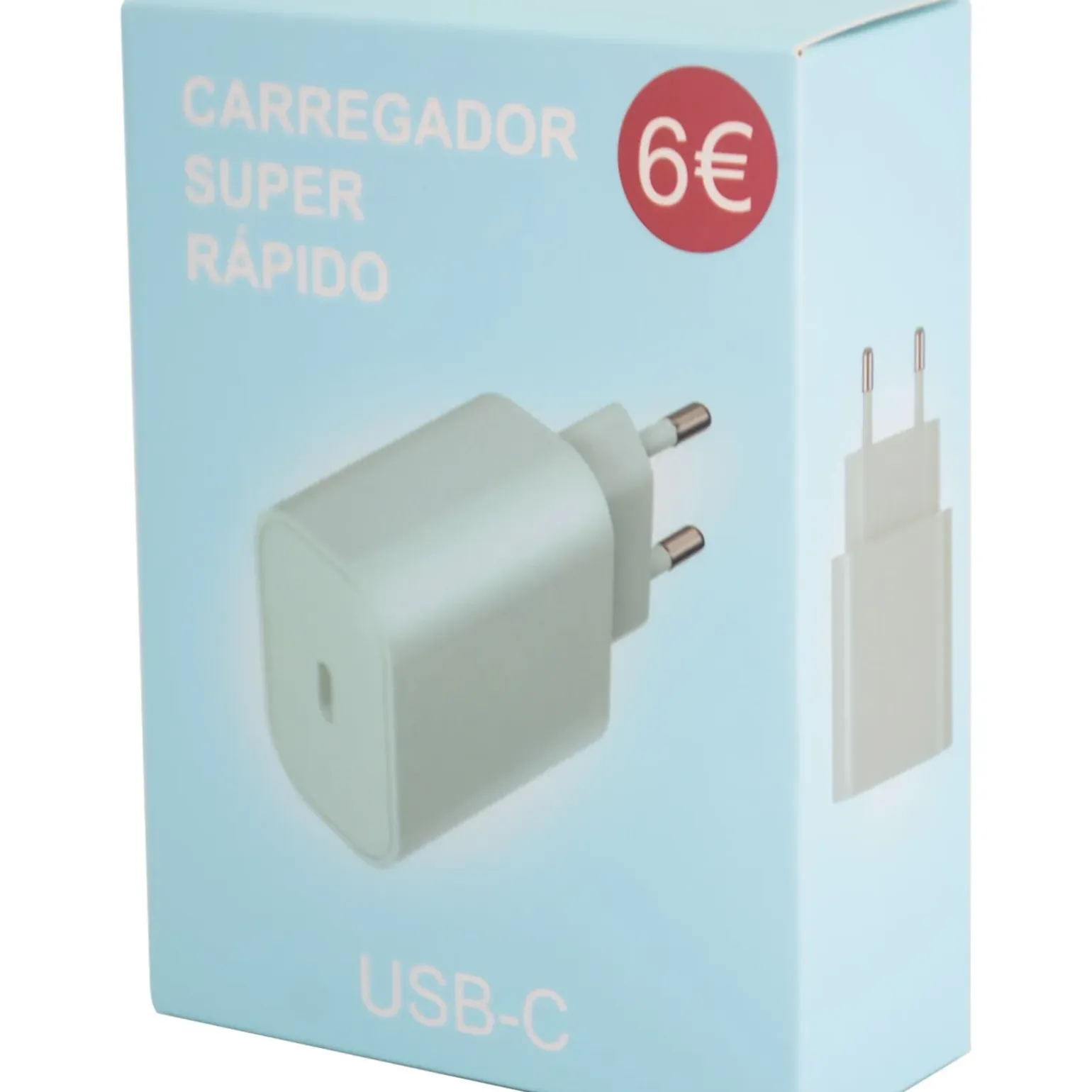 Tomada Usb-C Azul Aqua Sky