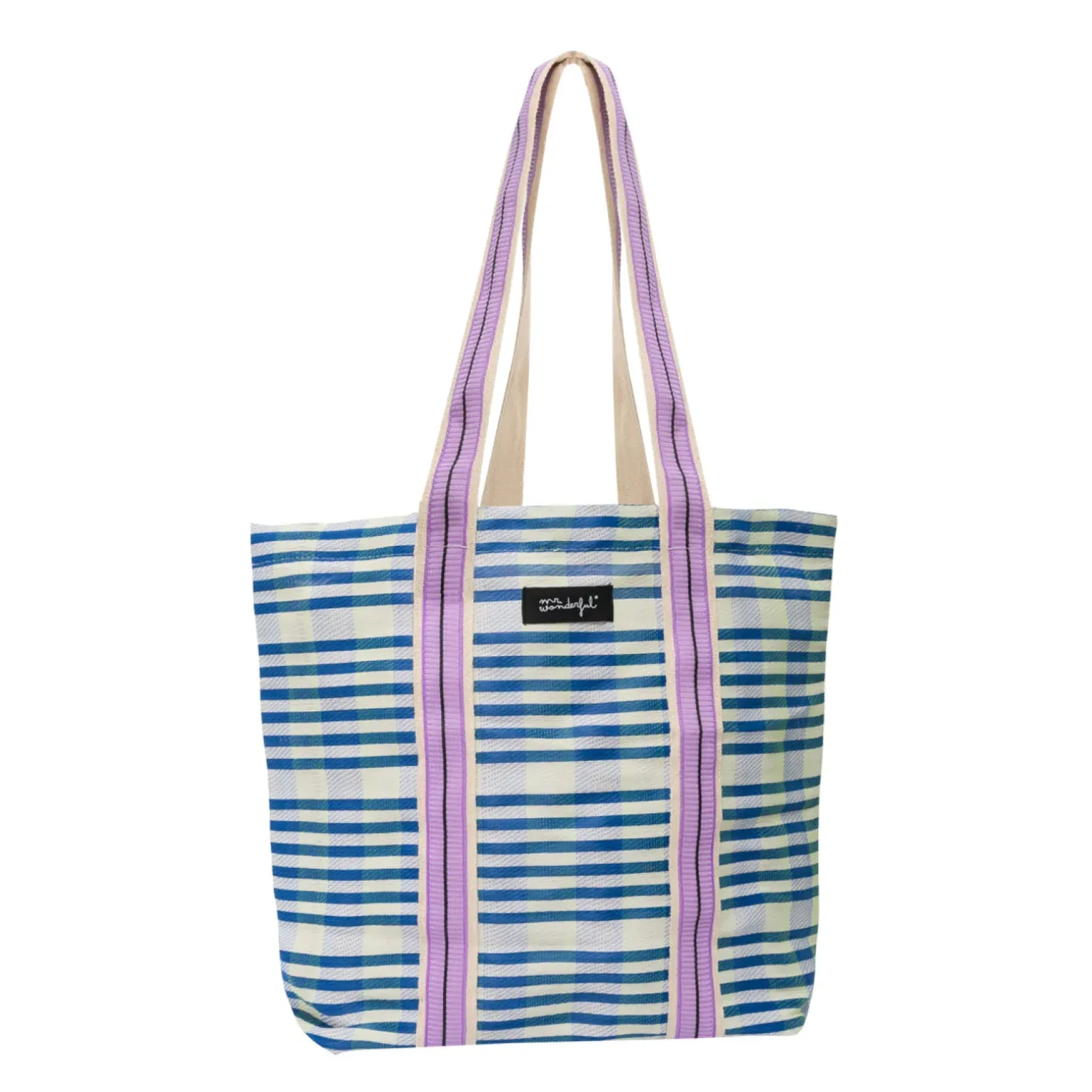 Tote Bag - Blue And White