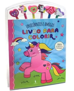 Unicórnios e Amigos - Livro Colorir com Lápis