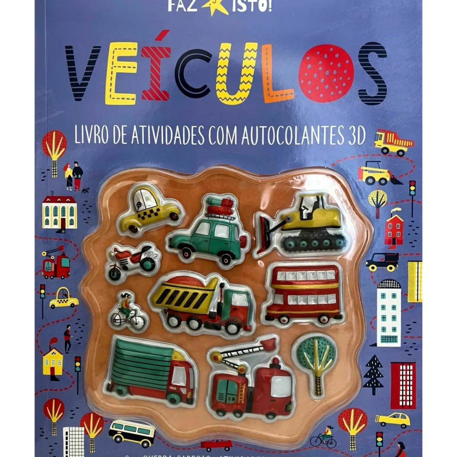 Veículos - Livro de Atividades com Autocolantes 3D