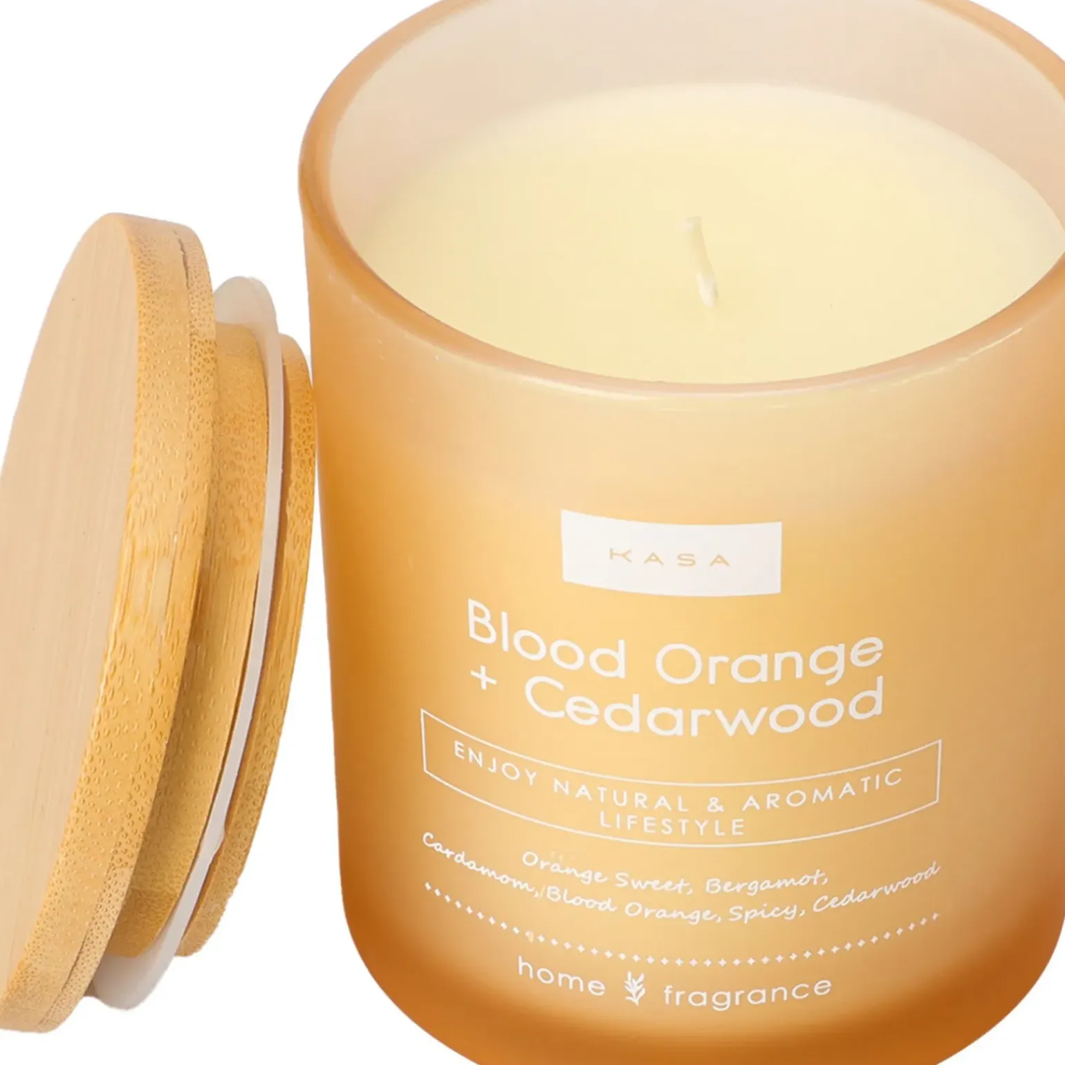 Vela Copo Laranja Tampa Madeira