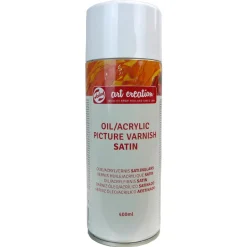 Verniz Acetinado Spray 200ml para Óleo e Acrílico Talens