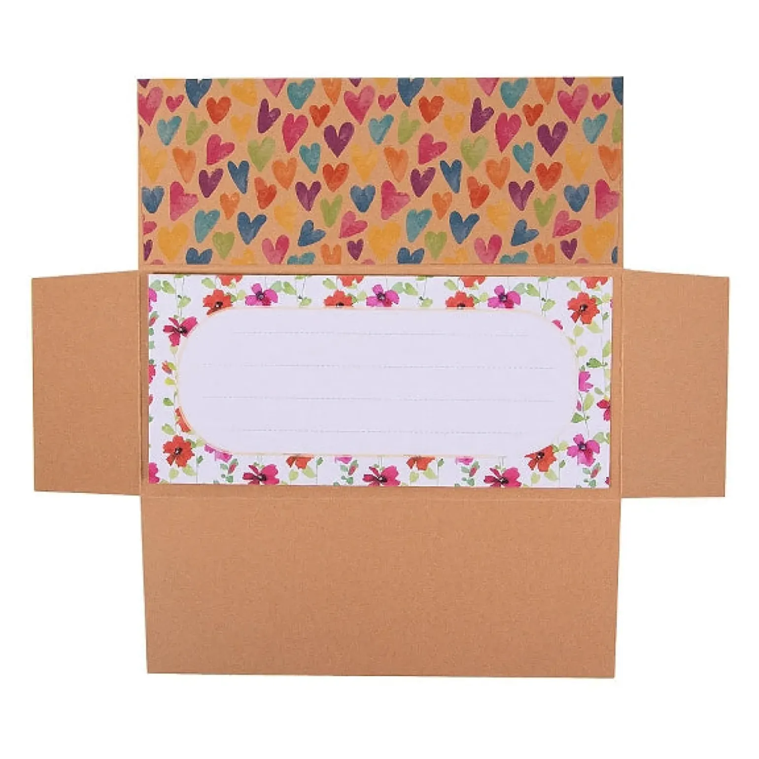 Voucher Com Envelope - Corações Cores