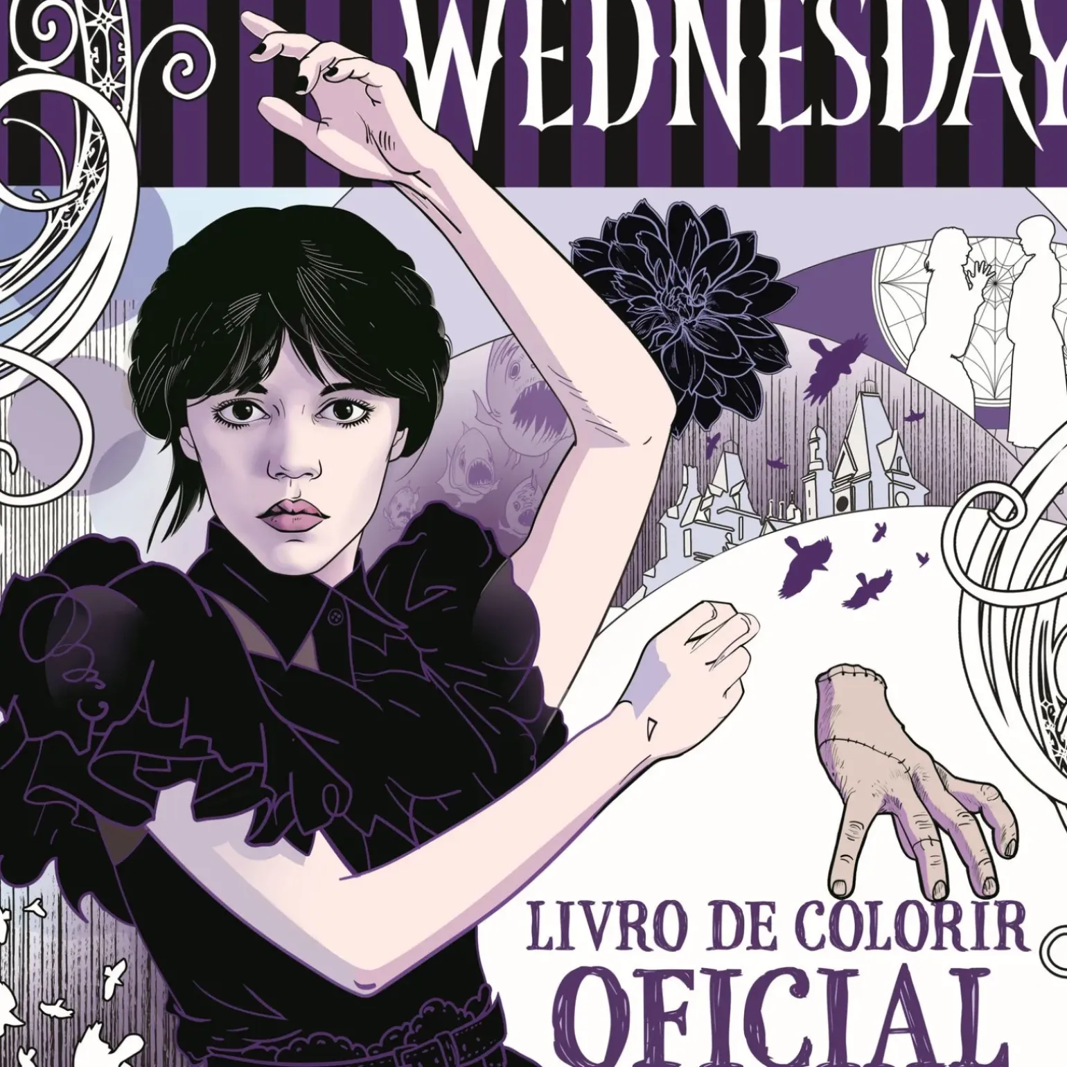 Wednesday Livro de Colorir Oficial de Mike Meskin